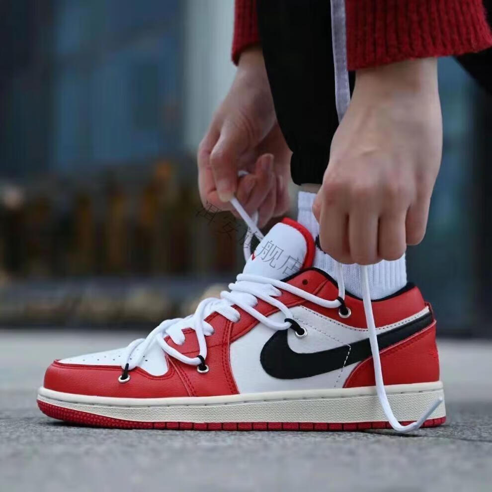 纯原gs定制解构芝加哥白红高版本ow联名时髦篮球板鞋 ow绑带迷彩 36