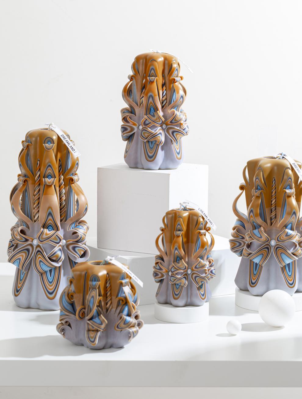 德国雕花蜡烛 德国雕花蜡烛手工艺术品生日送女友雕刻室内表白礼物