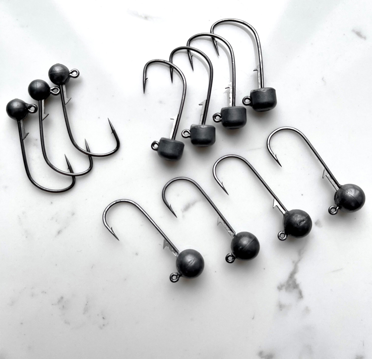 钨钢铅头钩宽钩门细钩条黑坑路亚鲈鱼鳜鱼内德浮水虾面条虫配重42克钩