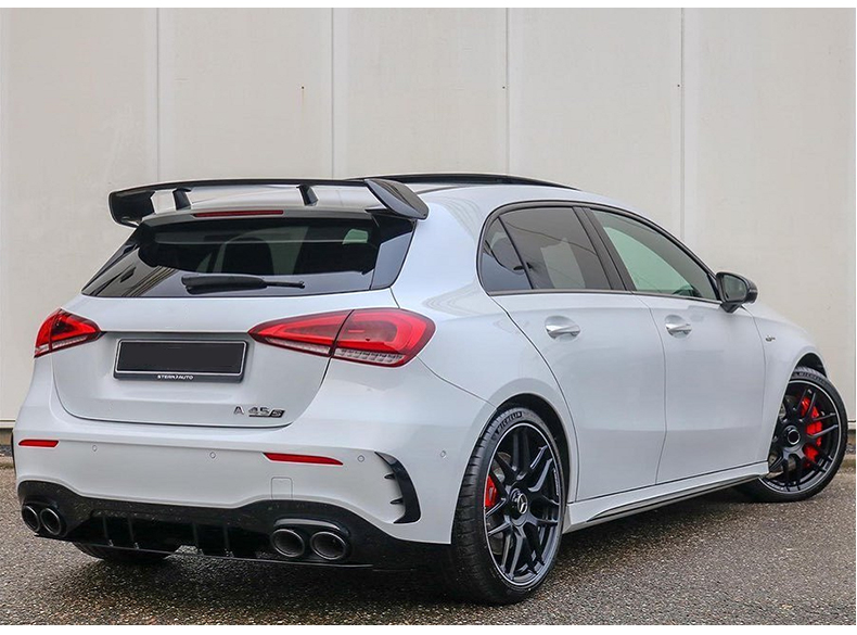 奔驰a级a200la180l改装amg a35l a45s后唇尾喉排气尾翼竖条gt中网 19