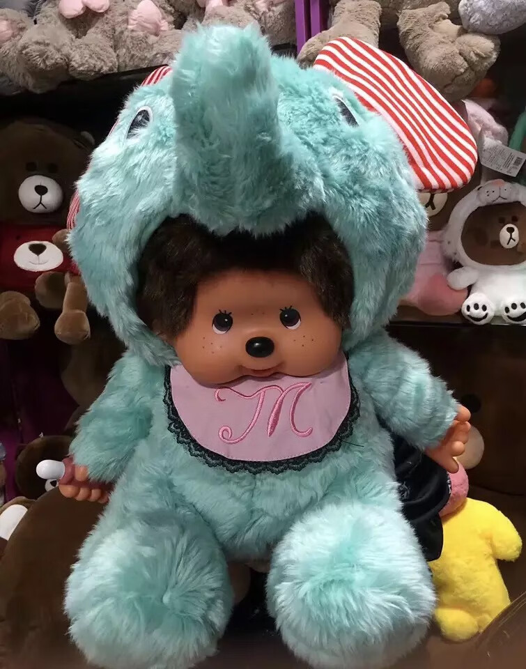 蒙奇奇公仔 蒙奇奇毛绒娃娃公仔45cm60cm蒙琪琪婚纱情侣款新婚生日