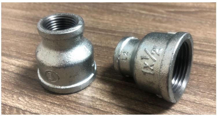 钢管件建支镀锌内丝大小头接头异径管古直接玛钢大小头dn20dn15