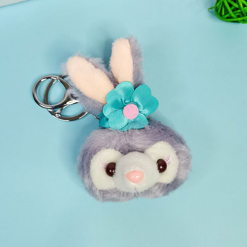 达菲星黛露兔子头服装配饰包包挂件发箍头箍发绳配件 新款熊头(带珠链