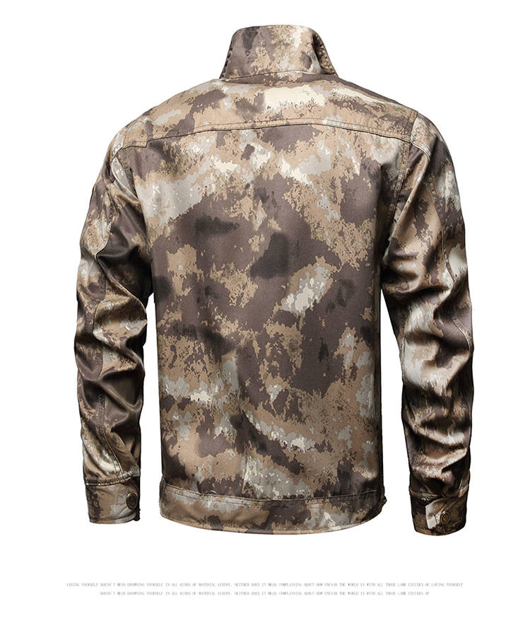 季狮新式迷彩服套装男女耐磨耐脏荒漠迷彩军训服工作服陆军作战服春