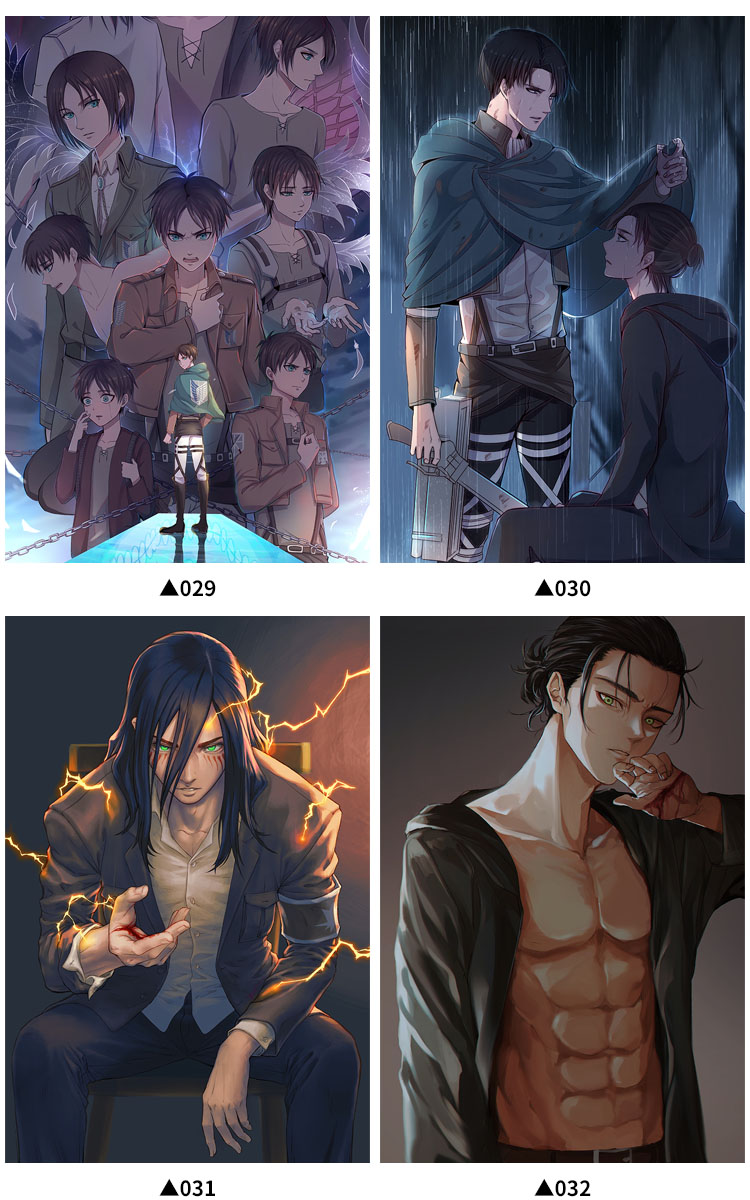 进击的巨人挂画利威尔兵长艾伦三笠进击的巨人超大海报动漫挂画布画