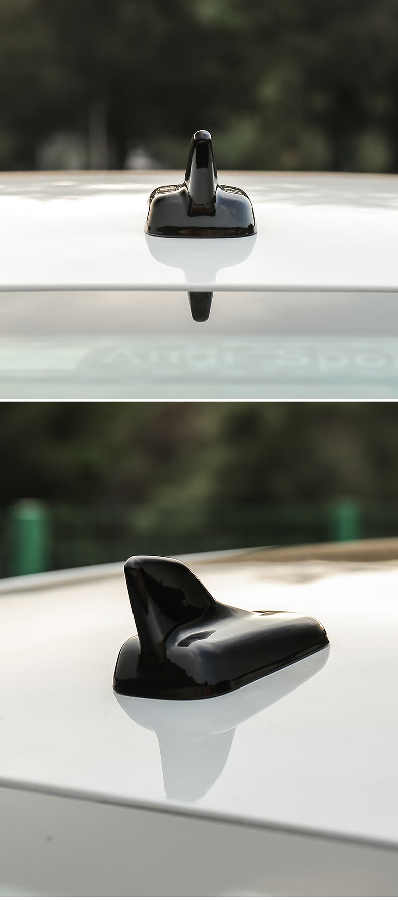 17-2021款奥迪a4l鲨鱼鳍天线改装贴黑a5q2lq3q5l碳纤纹专用车顶装饰