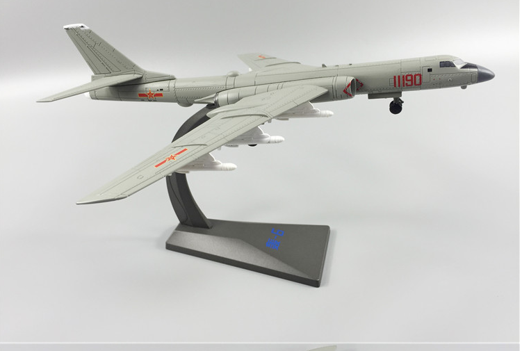 轰6k战略轰炸机 【定制】1:72轰6k飞机模型轰6合金模型国产h6轰炸机 1