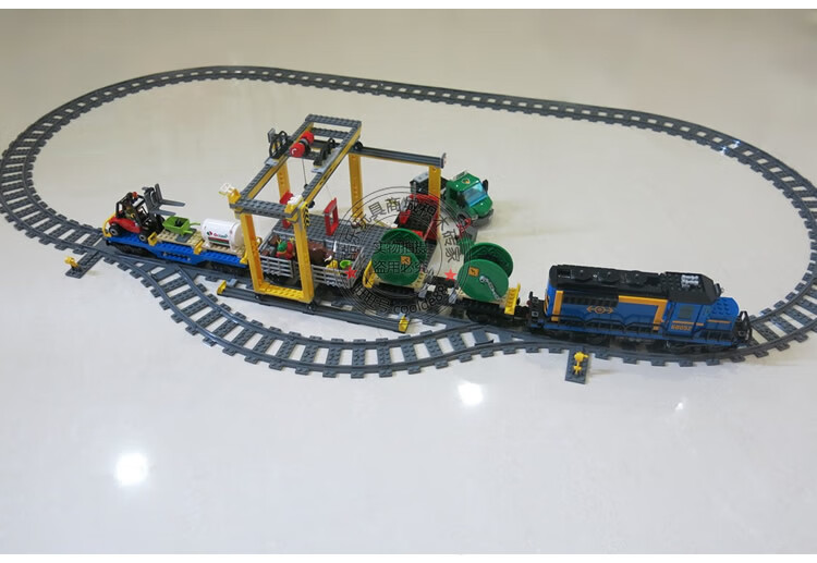 六一兒童節禮物樂高lego城市遙控貨運列車客運火車高鐵站積木玩具男孩