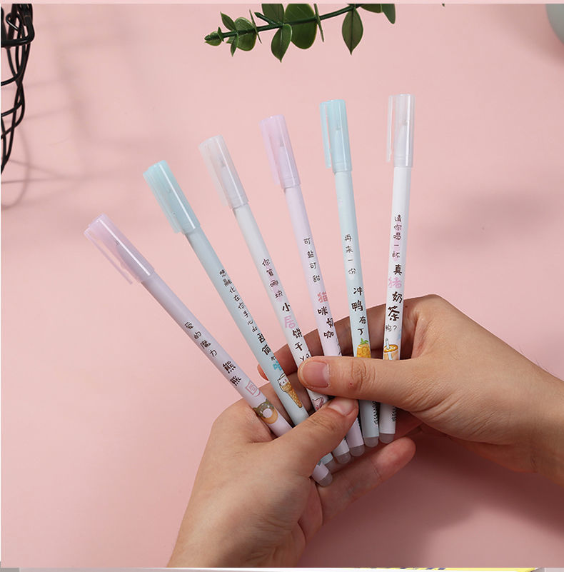 【精选品质】可爱学生摩易擦笔可擦中性笔黑色晶蓝魔力擦笔可擦圆珠笔