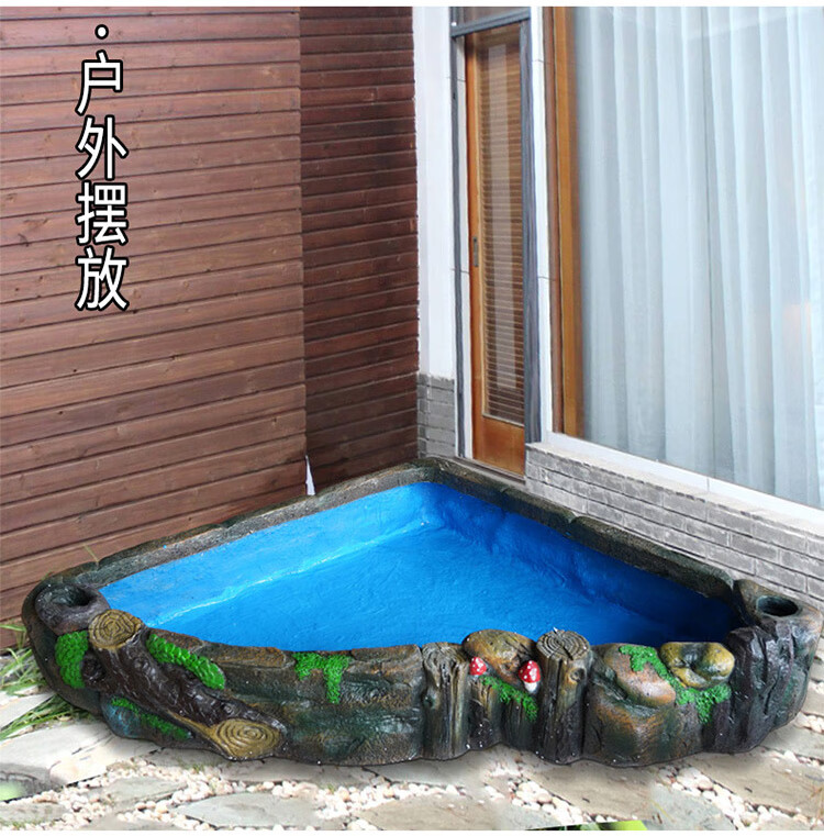 花园摆件 室外假山鱼池花园户外庭院景观摆件阳台树脂露台室内院子
