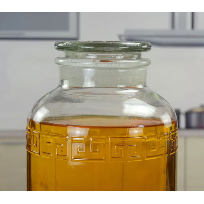 油罐 厨房 家用大容量玻璃油壶防漏装油瓶大号花生储油罐食用油桶 5斤