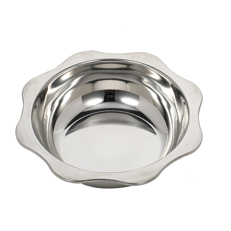 现货直发火锅盆不锈钢加厚八角盆电磁炉专用太阳盆鸳鸯锅清汤锅商用