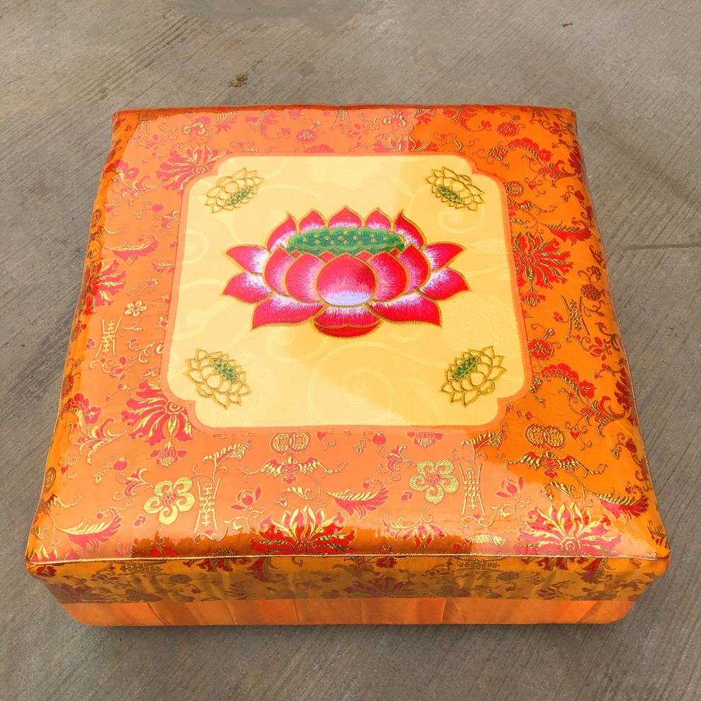 佛教拜垫 拜佛垫 跪垫 莲花拜垫 蒲团 打坐垫 佛堂寺院实木跪拜垫