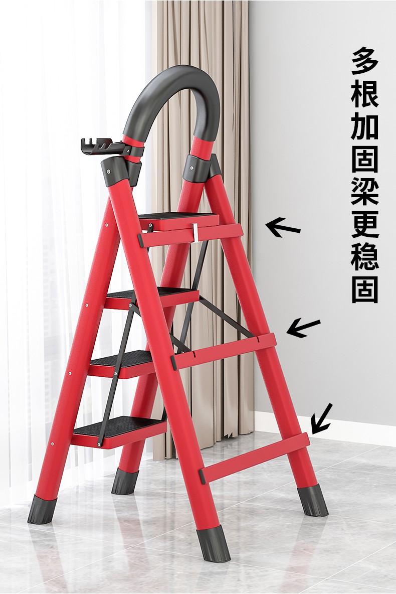 伸缩梯直梯梯子家用折叠梯室内多功能人字梯铝合金楼梯伸缩梯爬梯便携