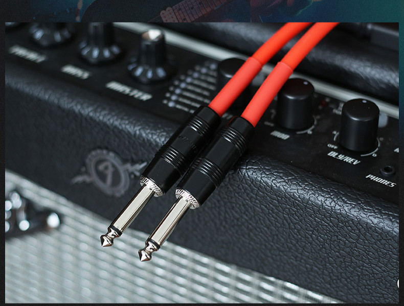 电吉他连接线降噪演出音频木电箱效果器乐器10 15 20米 ipc-201b-黑色