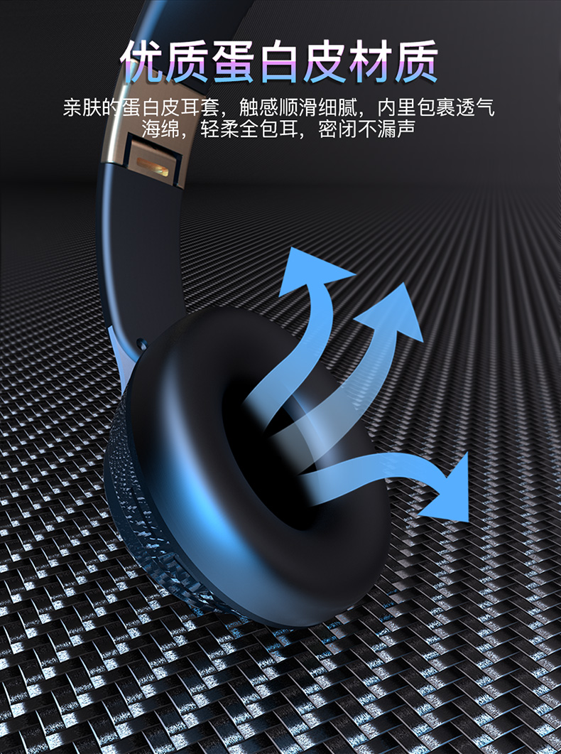 小米mi通用蓝牙耳机头戴式无线电竞游戏专用无带麦克风听声辨位台式米