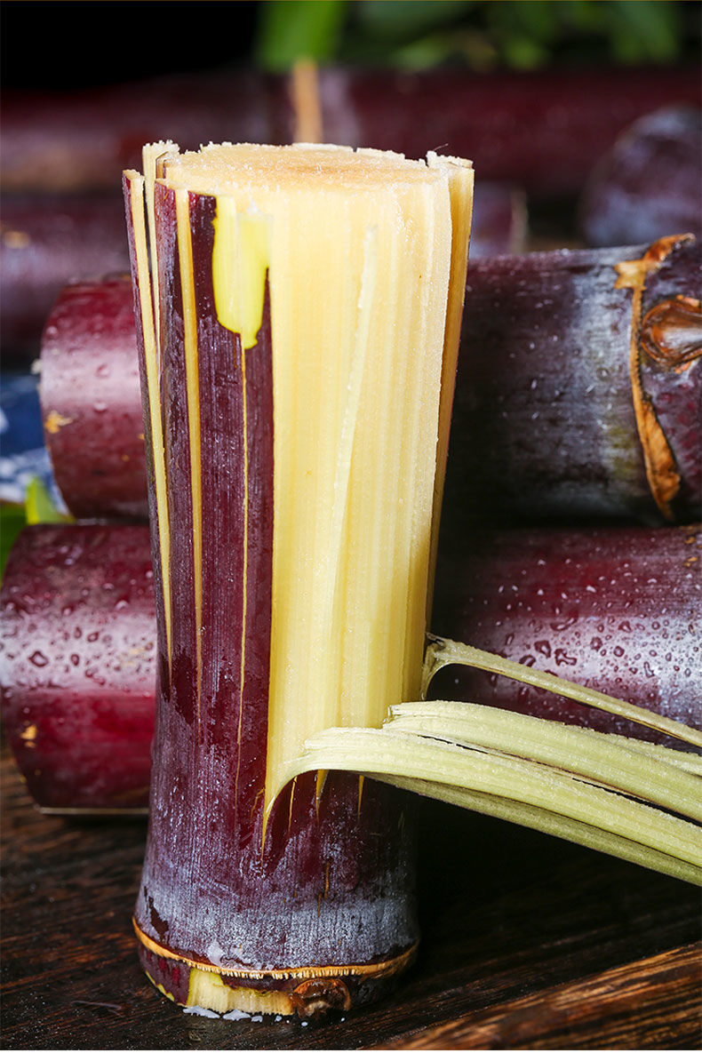 现广西黑皮甘蔗新鲜整根中段当季水果10斤脆甜多汁孕妇果蔗整箱批发