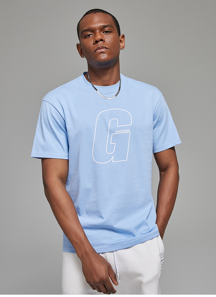 omg潮牌夏季250g纯棉速干短袖运动t恤男士休闲宽松训练健身衣服白色xl