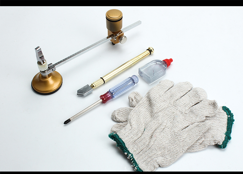 玻璃刀圆规刀多功能切割玻璃工具开孔器窗户画圆形开口划圆打孔 工业