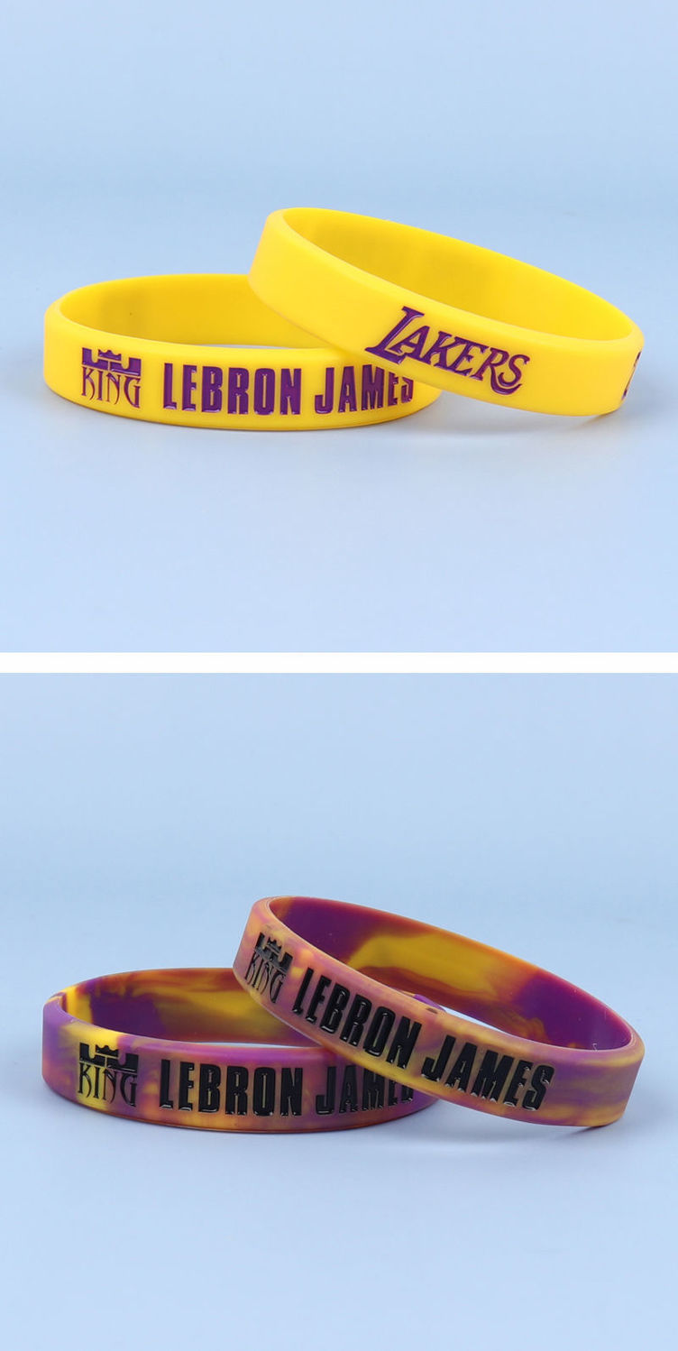 手环篮球nba篮球手环球星夜光手环篮球运动硅胶手环男女同款詹姆斯