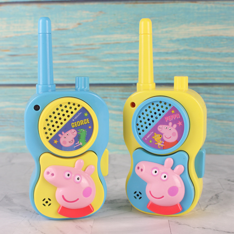 对讲机 卡通周边儿童对讲器机亲子互动小猪佩奇户外无线电话机玩具