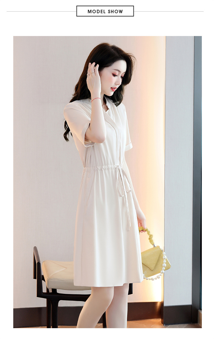 ubnb高档品牌进口品质气质夏装真丝桑蚕丝连衣裙时尚女装高贵短袖显瘦