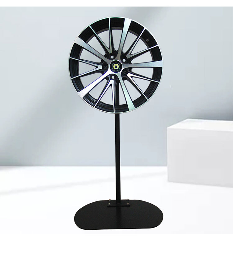 轮毂旋转展示架汽车美容店拆装轮胎轮毂货架展架轮胎旋转架子移动式