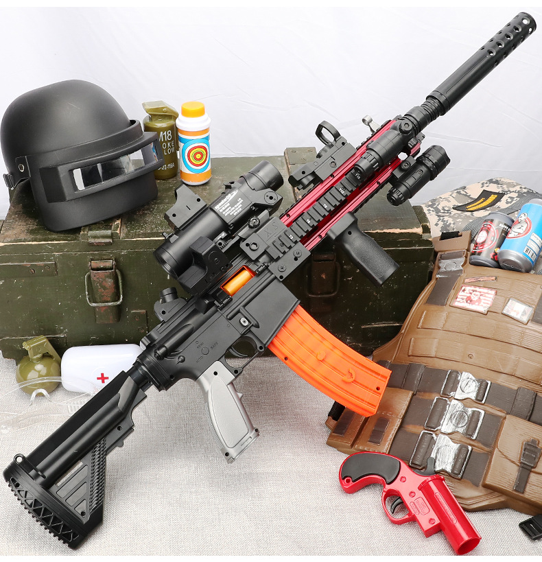 抛壳儿童玩具枪 m416软弹玩具枪泡沫子弹下拱软弹枪8-12可发射3-9岁