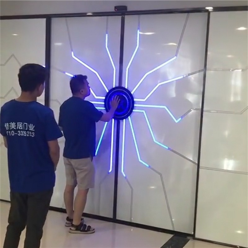 网红科技门 抖音网红门科技门触控隐形门酒吧掌纹门电动感应门科幻