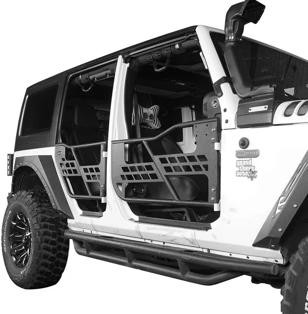 适用于jeep吉普牧马人jk jl半门叛逆者改装半门 2/4门配后视镜 jl圆管