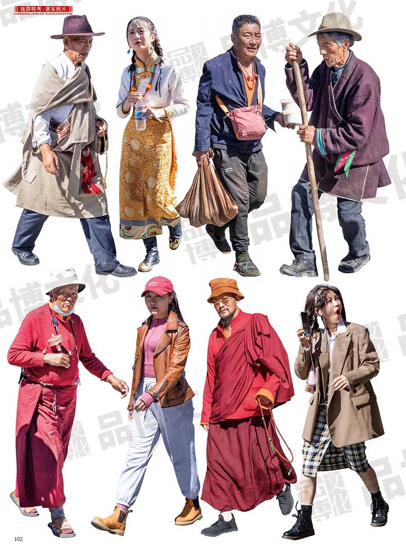 2021品博文化李立杰单人动态组合场景人物速写照片写生素材美术高考