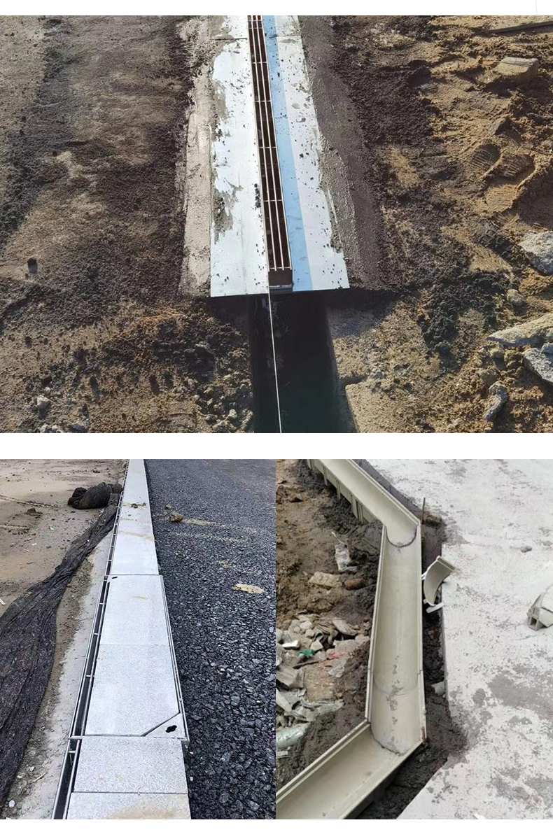 成品树脂排水沟 u型槽线性盖板排水槽厨房广场下水道地沟槽不锈钢