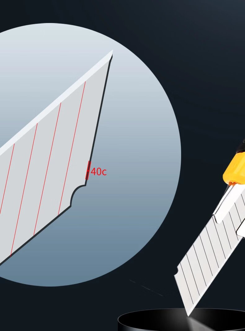 2，【精選】美工刀大號壁紙刀工業用快遞專用小刀重型全鋼裁紙刀加厚 【貼膜30°】10把/小號/送20片刀片. 60°以上;0cm;0mm