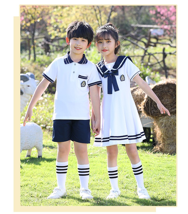 小学生校服夏小学生校服套装夏装幼儿园园服短袖夏季儿童班服学院风