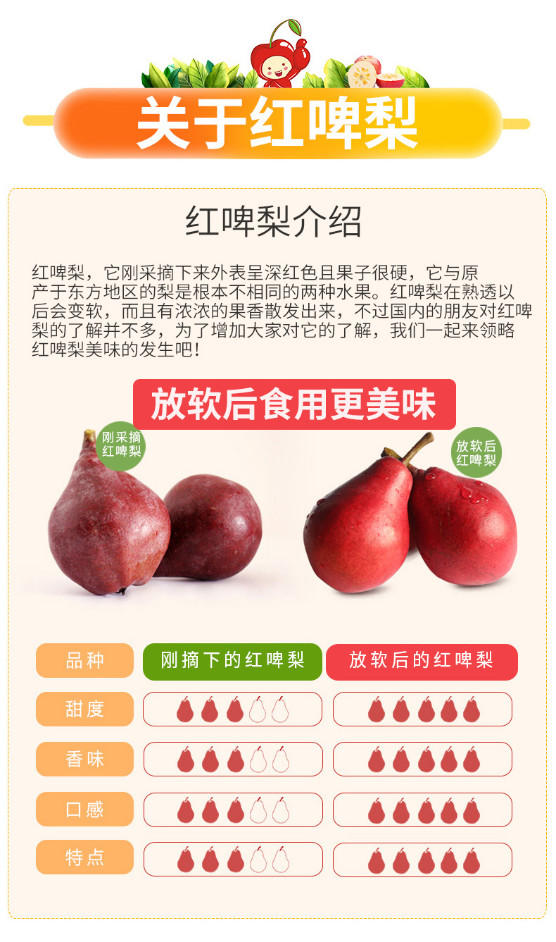 红啤梨梨子新鲜水果啤酒梨5斤红皮梨水果新鲜当季整箱啤梨红梨子 5斤