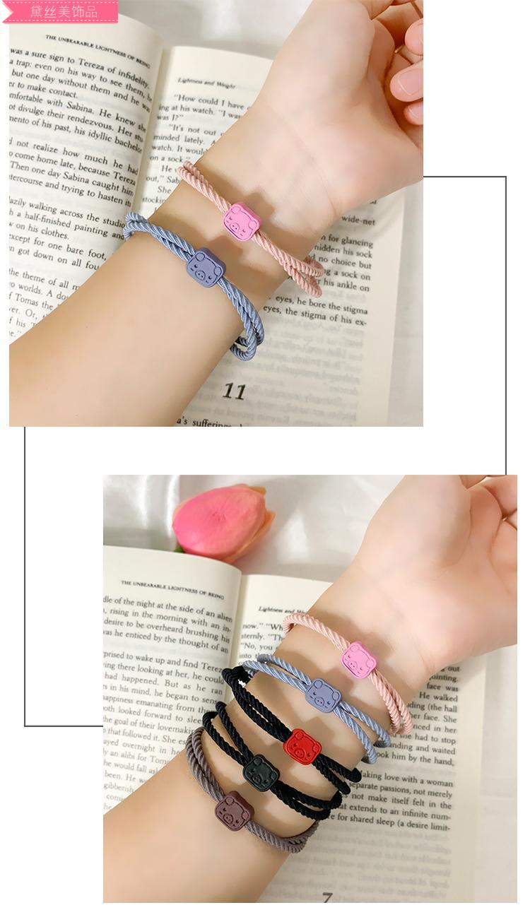 黛丝美小皮筋送给男朋友情侣发绳ins森系韩版学生简约可爱发圈女皮套