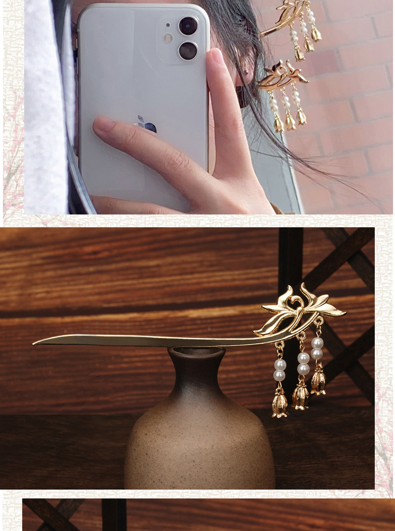 案妆古风发簪流苏步摇盘发仙古代网红汉服装配饰头饰发饰品百搭簪子