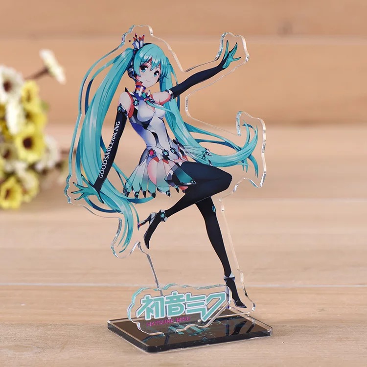 初音未来立牌洛天依动漫二次元摆件亚克力双面钥匙扣初音01