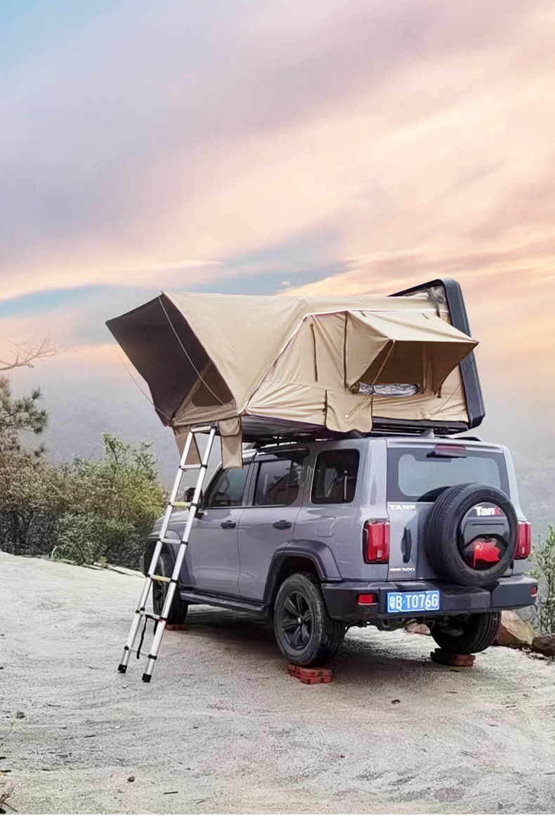 适用于【海马自驾游车顶帐篷】海马6p 8s硬顶车顶帐篷房户外野营行李