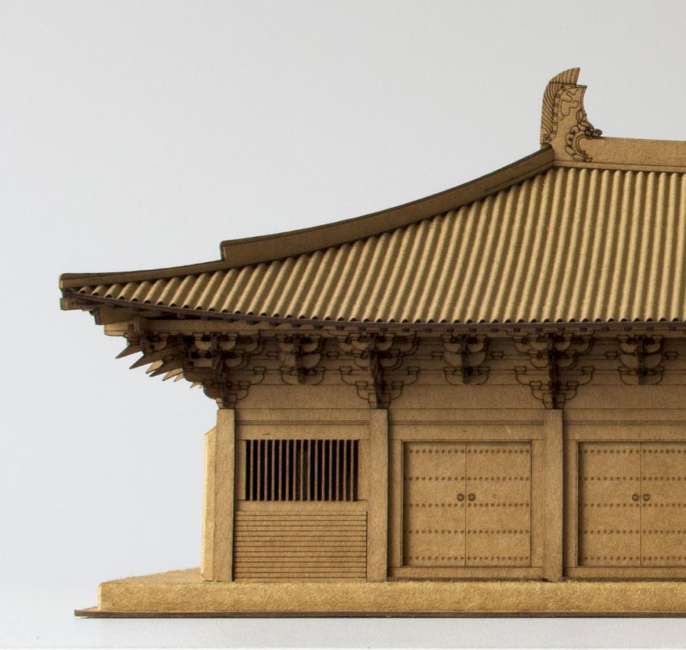 中国古建筑榫卯积木佛光寺东大殿 手工模型 中国古建筑斗拱斗栱 文创