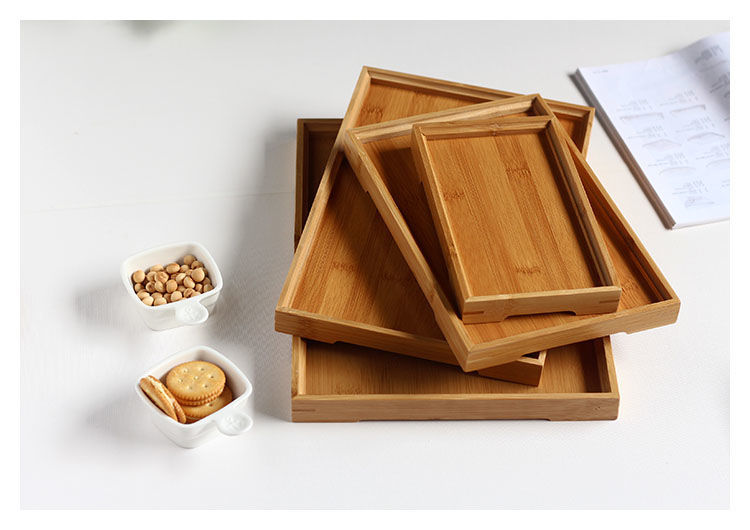 长方形竹木托盘日式实木茶盘寿司盘水果点心盘多肉托盘家用客厅