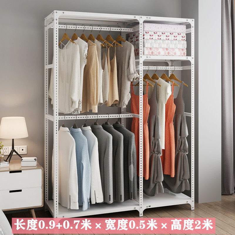 衣柜钢架结构兴旺角钢衣柜角钢衣架简易衣柜组装租房家用落地定做衣服