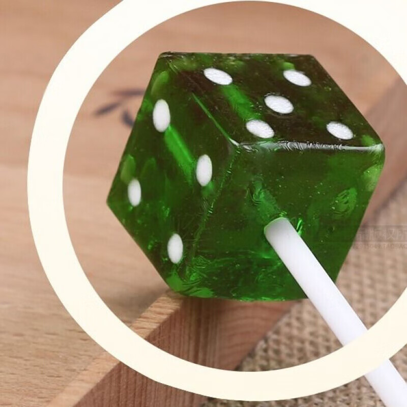 百嘉尚可爱造型创意水果味糖果方形色子骰子糖散装棒棒糖礼盒零食 15g