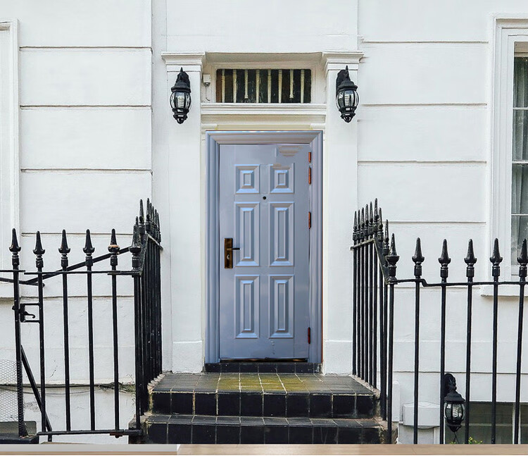 出租房家用室内大门进户入户钢制安全金属防盗门 2050*860外包外右