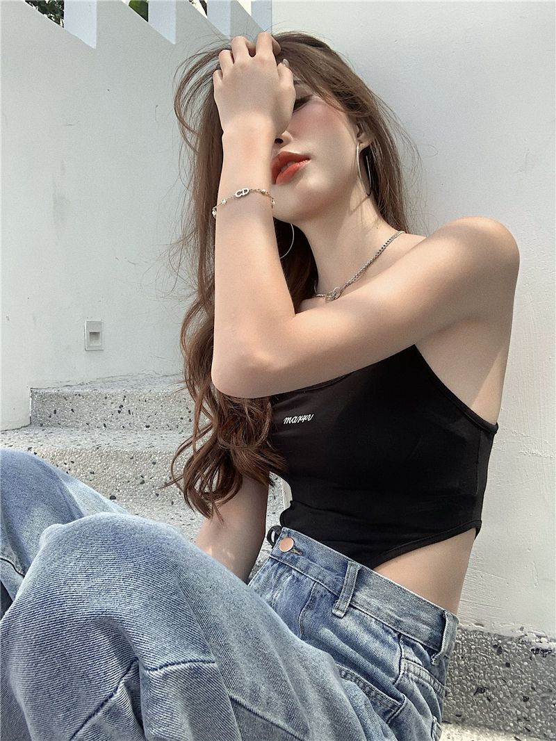 连体衣背心女性感欧美辣妹吊带连体小背心女夏季外穿性感短款紧身黑色