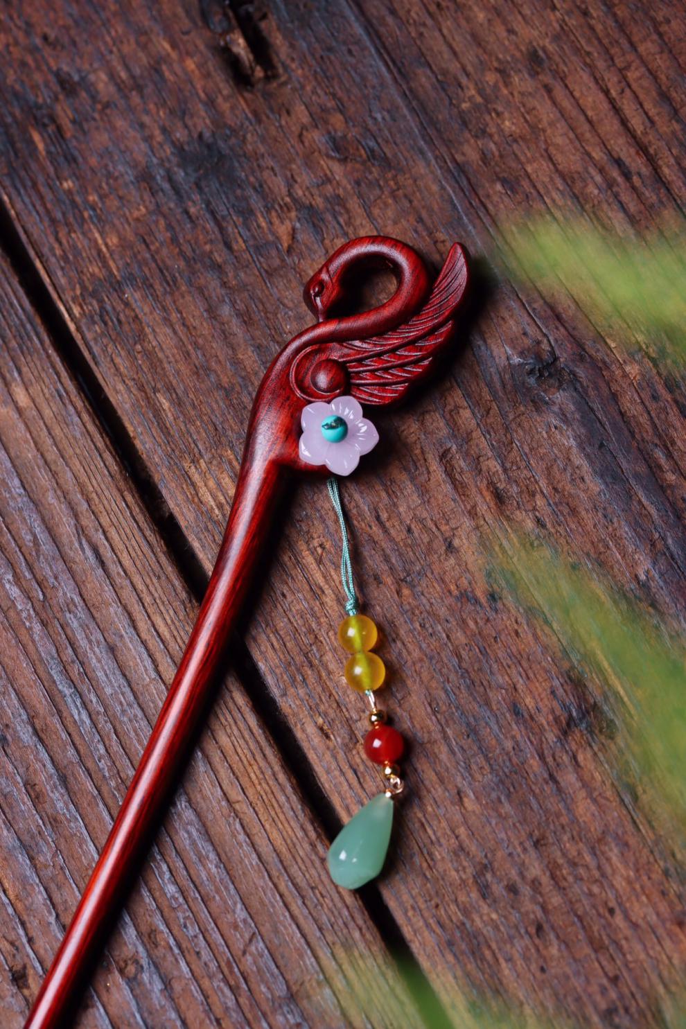 芙蕖 梅花祥云古典步摇盘发木簪古装汉服配饰创意盘发簪子礼品夜市