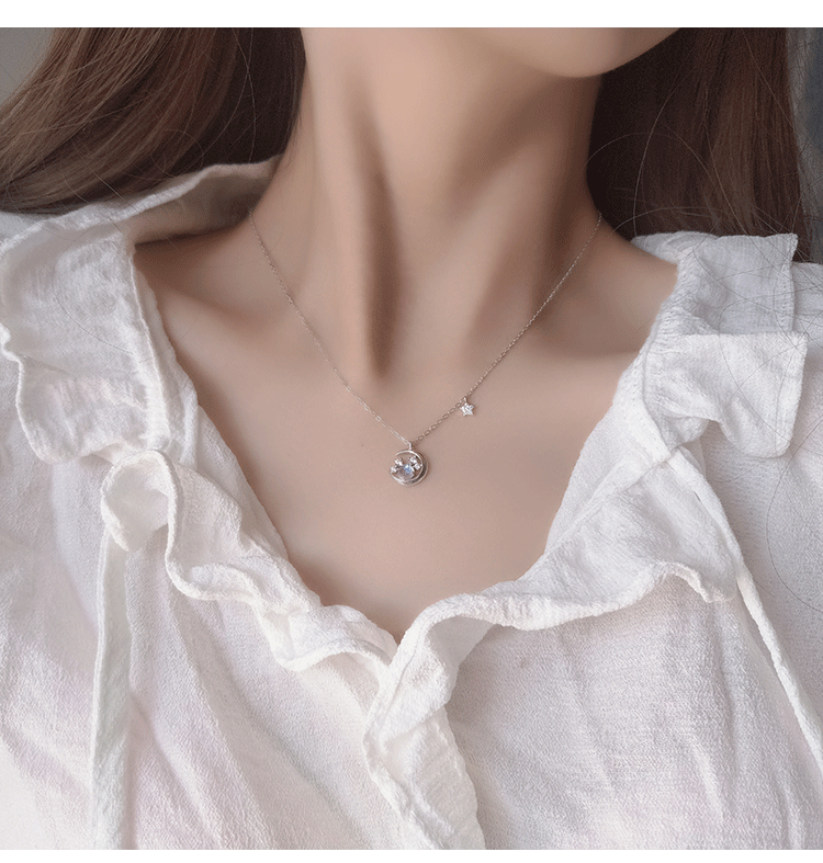 ck新女小众设计星星月亮in潮轻奢锁骨链感生日礼物生日礼物旗舰官方店