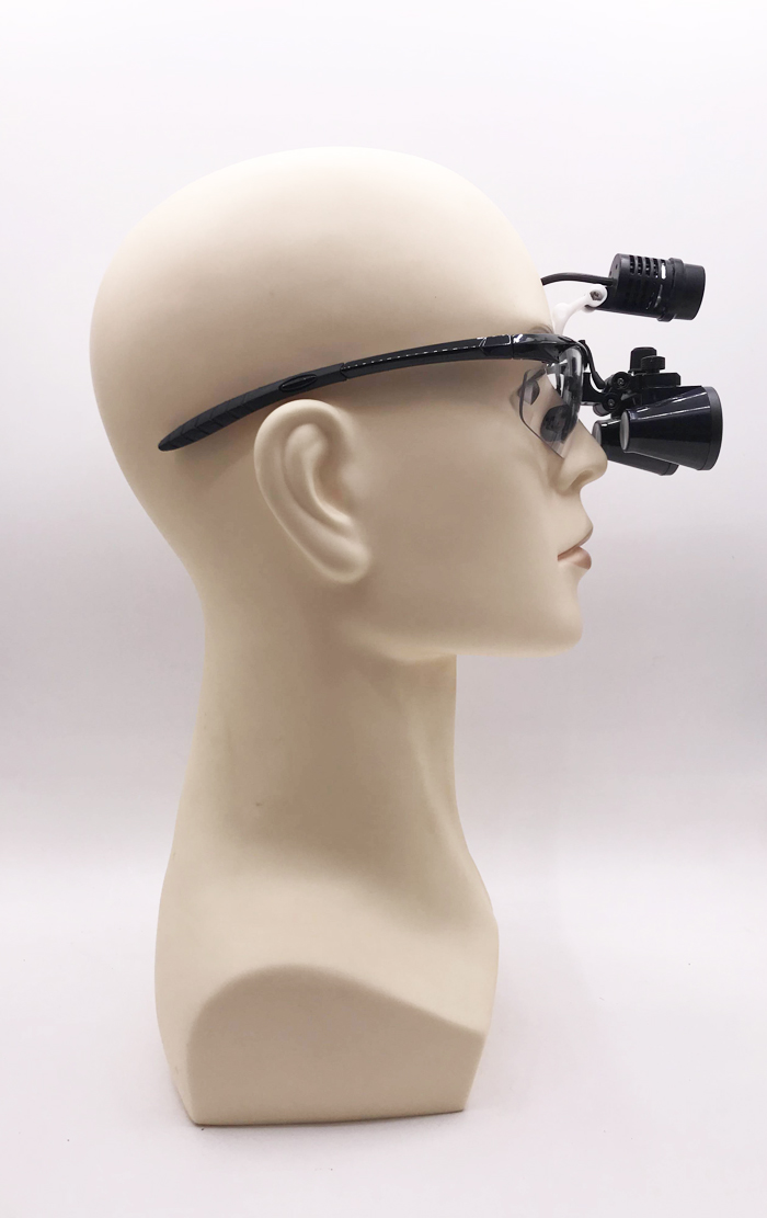 牙医口腔牙科手术骨科外科35x35倍医用放大镜led头灯黑色