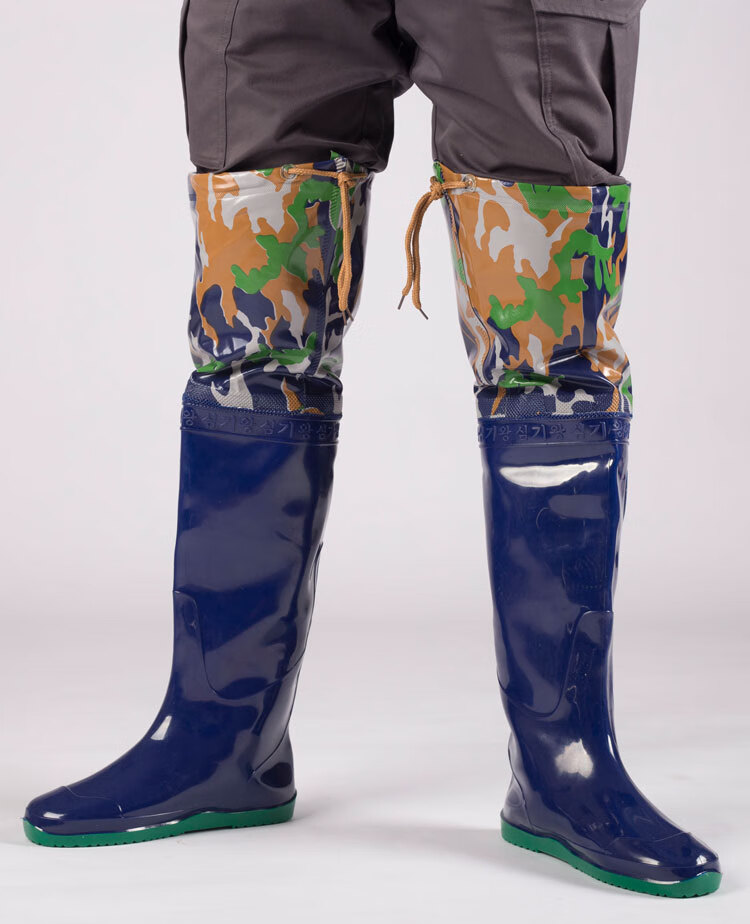 插秧雨水靴下田靴软底水田鞋高筒下水裤农田防滑靴水鞋定制款 106【60