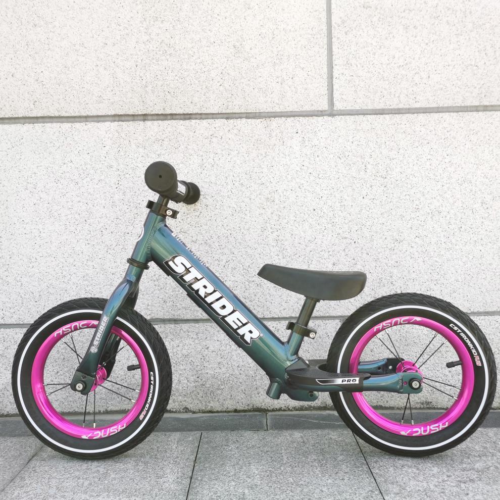2022新款strider pro翡翠绿儿童平衡车滑步车12寸初学小龄改装超轻铝